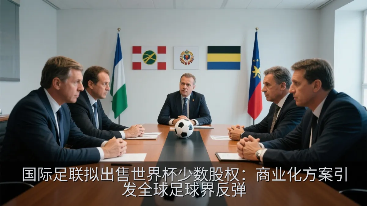 全球足球联合会代表围绕会议桌讨论重大商业方案